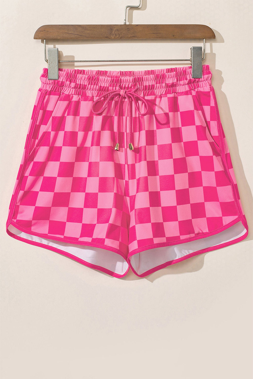 Cutie Checkered Drawstring Shorts