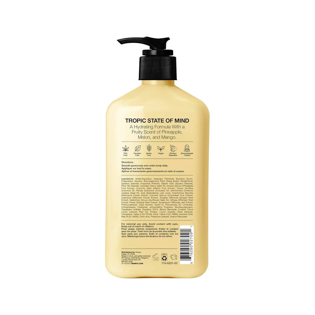HEMPZ Body Lotion - Sweet Pineapple and Honey Melon - Daily Moisturizing Cream - 17oz