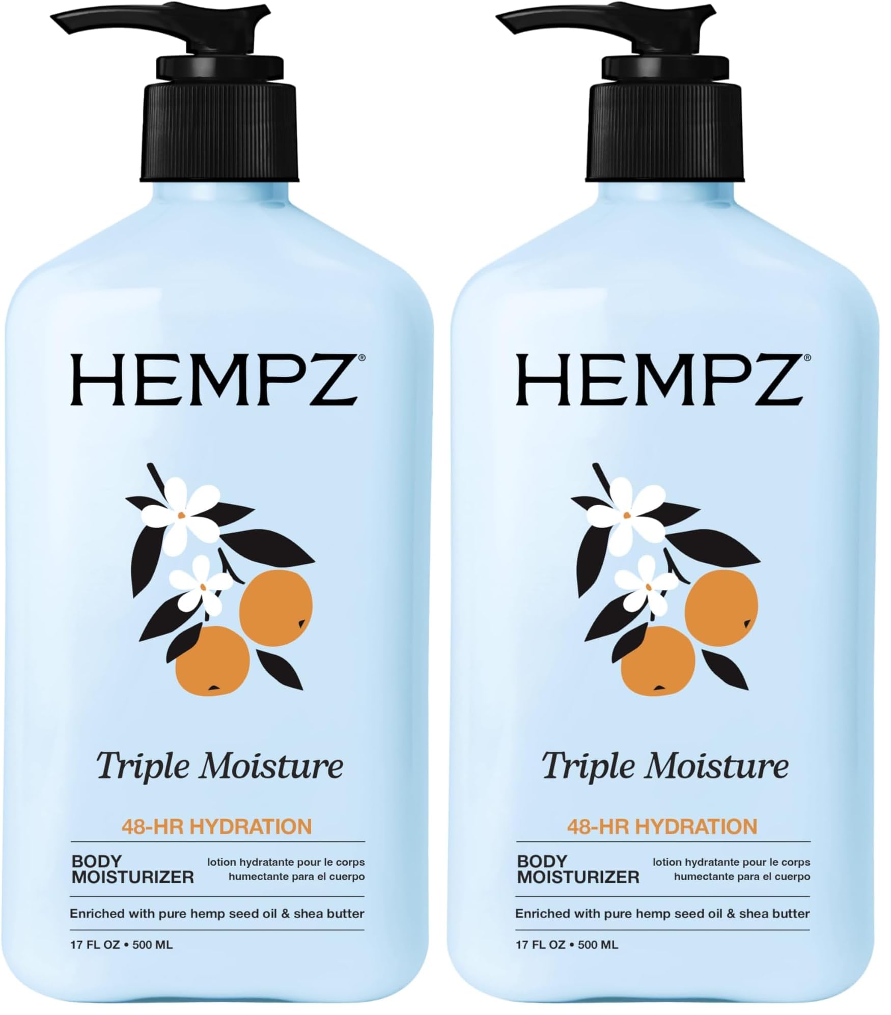 HEMPZ Body Lotion - Sweet Pineapple and Honey Melon - Daily Moisturizing Cream - 17oz