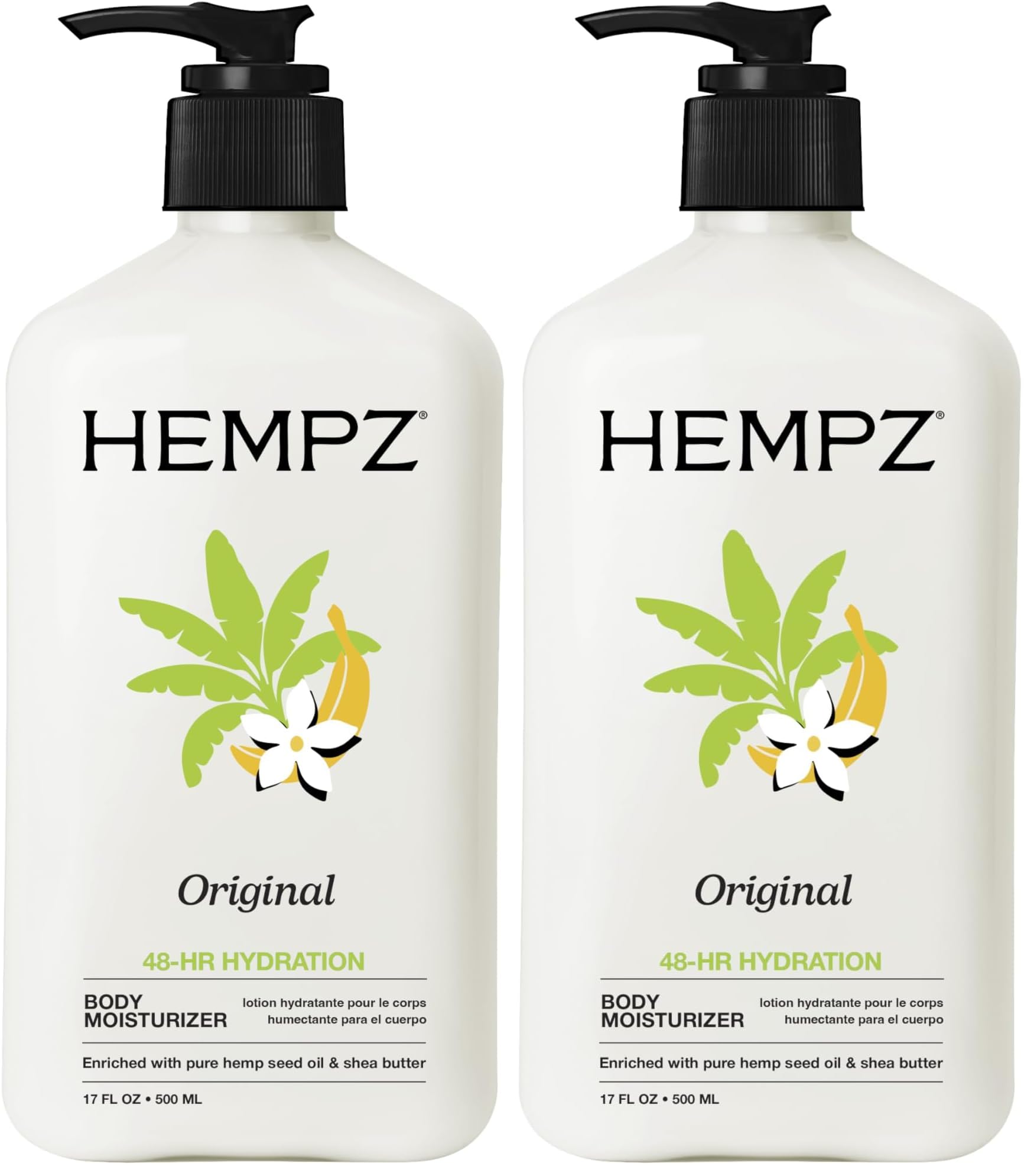 HEMPZ Body Lotion - Sweet Pineapple and Honey Melon - Daily Moisturizing Cream - 17oz