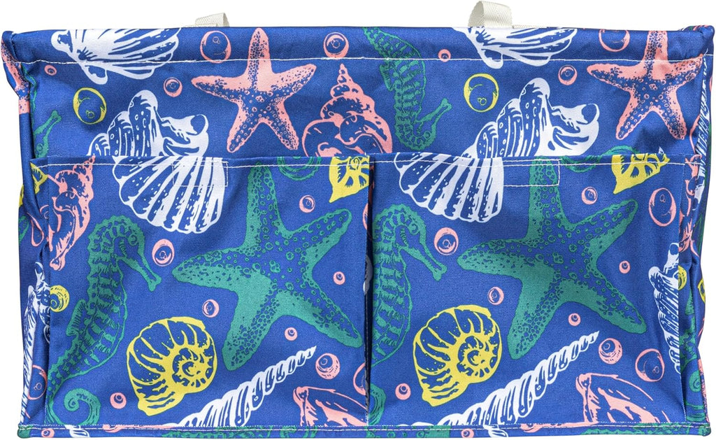 Household Essentials Sea Shell Krush Container All-Purpose Utility Tote with Pockets